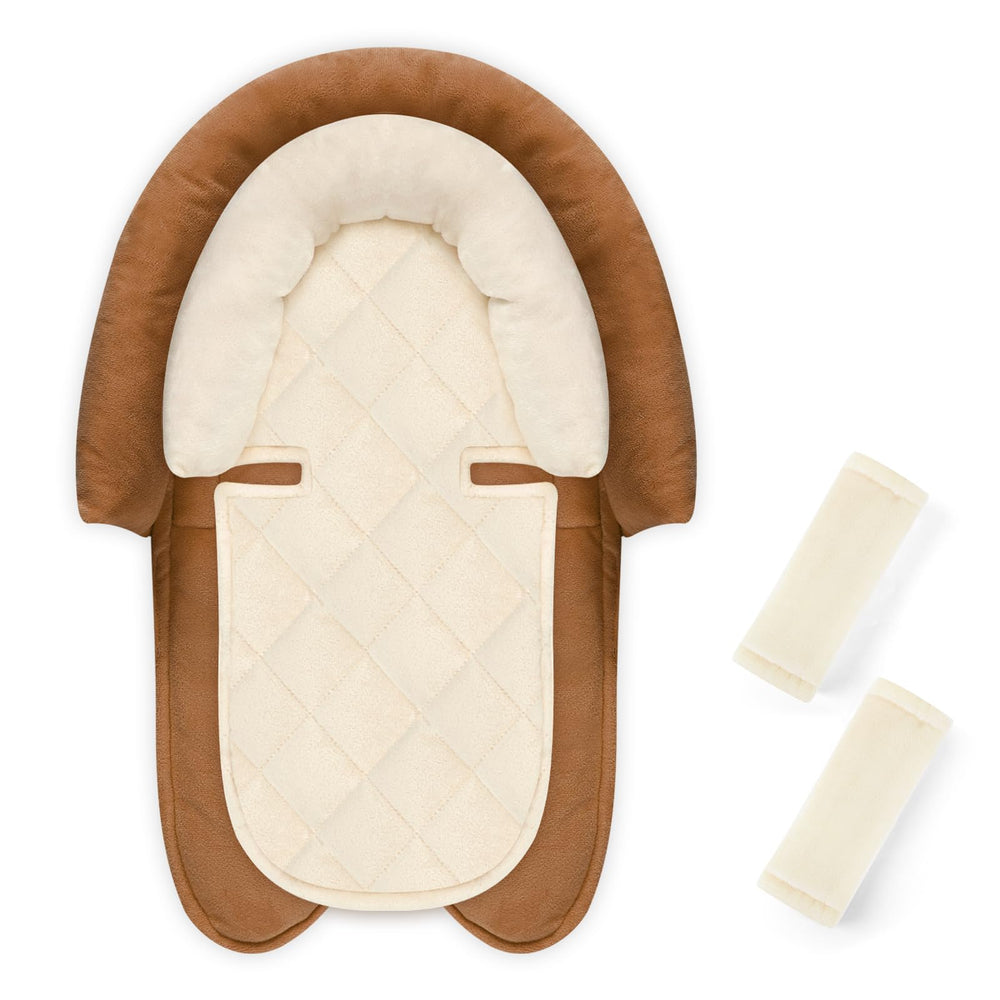 Pea Pod baby body support and head support for secure car rides