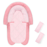 Pea Pod head support keeps newborns secure on car rides.