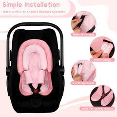 Pea Pod strap covers protect delicate skin during travels.