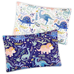 Pea Pod dinosaur adventure pillowcase with bright print for playful bedtimes.