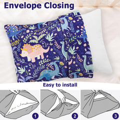 Pea Pod evenlop closure pillowcase secures the pillow for easy changes.