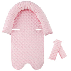 Pea Pod head support for newborn car seat with soft fabric