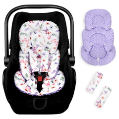 Pea Pod infant car seat insert head support providing snug newborn comfort