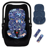 Pea Pod infant car seat insert with strap covers enhances fit and security