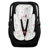 Pea Pod infant car seat pad provides full body support for a growing baby.