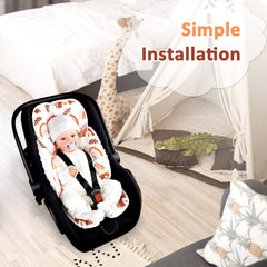 Pea Pod breathable fabric keeps baby cool during longer car rides.