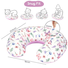 Pea Pod nursing pillow cover showing reversible dual sides for versatility