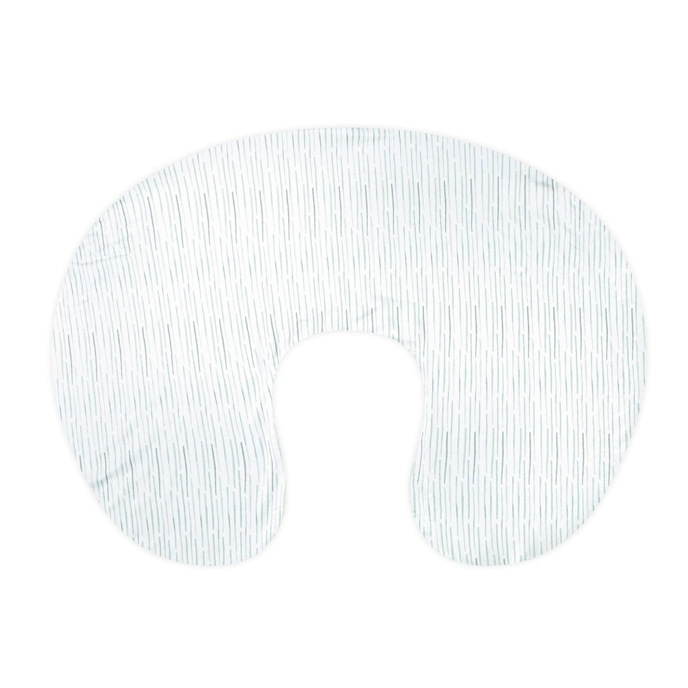 Pea Pod striped nursing pillow cover in ultra-soft breathable knit fabric