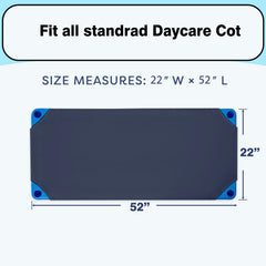 Soft microfiber surface shown on a Peace Sleep cot sheet for comfortable napping.