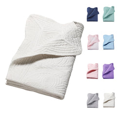 PEACELOVER embossed neutral baby quilt front detail showing plush cotton texture