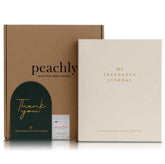 Peachly pregnancy journal with linen cover for elegant keepsakes