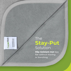 PeapodMats soft cotton top offers a comfortable, breathable layer.