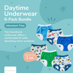Peejamas Daytime Trainers absorbency feature closeup, showing small accidents containment during daytime.