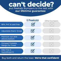 Peekabi lightweight foldable bumper ideal for travel and on-the-go safety