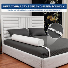 Peekabi soft-padded bumper cushions toddler movements for peaceful sleep