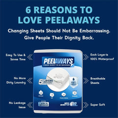 PEELAWAYS hypoallergenic breathable membrane keeps sleep quiet and cool