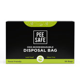 Pee Safe disposal bags in packaging for discreet waste disposal on the go.