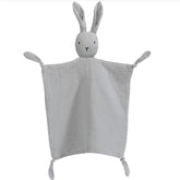 PEIPEIWU lovey bunny in muslin offers comforting security during nap time