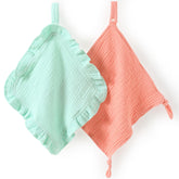 PEIPEIWU Loveys front view with soft organic cotton for newborn sensory comfort.
