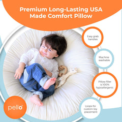 Pello dinosaurs peek-a-boo pocket enhances interactive cuddle and playtime