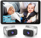 Pemacom baby camera with 7-inch display offers a clear rear-seat view, helping parents monitor twins safely.