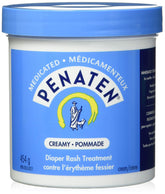 Penaten medicated creamy diaper rash treatment jar showing smooth texture for gentle application