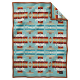 Pendleton Chief Joseph crib blanket pattern closeup for heirloom nursery decor