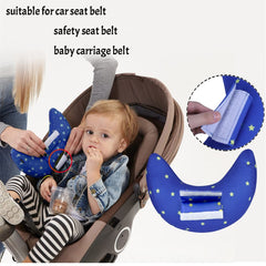 Peninsula Love seatbelt pillow attachment with hook and loop keeps pillow in place.