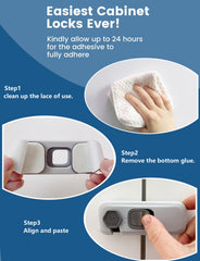 PENMAMA 3M adhesive backing secures locks on smooth surfaces