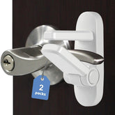 PENMAMA door lever lock 2-pack in white package keeps babies safe without drilling