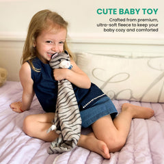 Pepe n Tito cat plush security blanket teething textures support gentle chewing.
