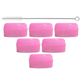 Pequeño replacement nipple ring collar pink, six-pack for Dr. Brown's Narrow bottles, mess-free.