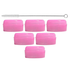 Pequeño replacement nipple ring collar pink, six-pack for Dr. Brown's Narrow bottles, mess-free.