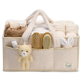 PeraBella baby diaper caddy with handle for easy transport and organized essentials.