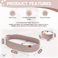 PeraBella XL soft foam pad cushions baby during every change.
