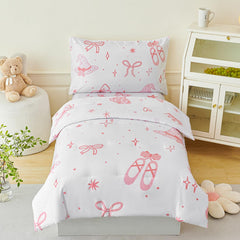 PERFEMET bow comforter pink ensemble — soft warmth for toddler bedtime.