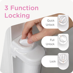 One-handed operation of Perma Child Safety gate for easy access
