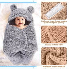 Peryiter bear plush swaddle pink comfortable, breathable 0-6 months