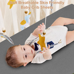 Pet Rejoir olive green crib sheets provide calming vibes and secure fit.