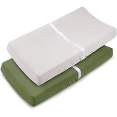Pet Rejoir muslin changing pad cover olive green, soft breathable fabric for comfortable diaper changes