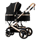 Petit B612 luxury stroller with bassinet mode for newborn comfort on the go.