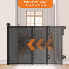 Petstars gate installed at stair entry to prevent falls