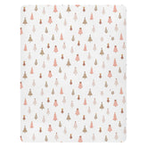 Pfrewn Christmas crib sheet with pastel tree pattern for cozy nursery aesthetics