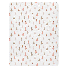 Pfrewn Christmas crib sheet with pastel tree pattern for cozy nursery aesthetics