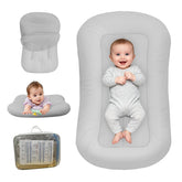PGONEEE Baby Lounger gray cover promotes cozy newborn comfort