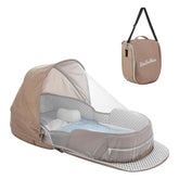 PGONEEE baby travel bassinet foldable backpack for easy travel and compact carrying.