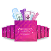 pH Advantage all-in-one menstrual kit 10-pack contents for on-the-go convenience.