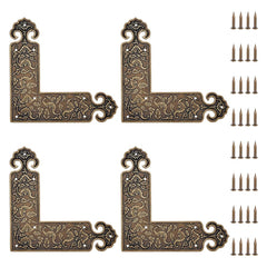 PH PandaHall embossed corner protector in brass, adds vintage charm while guarding edges.
