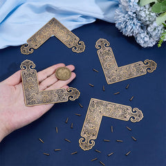 PH PandaHall L-shape brass corner bracket provides sturdy protection and easy installation.