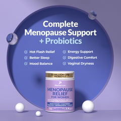 PharmaSupps capsules close-up for convenient daily menopause relief.